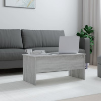 Miniatyr av produktbild för Soffbord grå sonoma-ek 102x50,5x46,5 cm konstruerat trä
