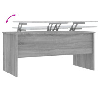 Miniatyr av produktbild för Soffbord grå sonoma-ek 102x50,5x46,5 cm konstruerat trä