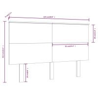 Produktbild för Sänggavel svart 124x6x82,5 cm massiv furu