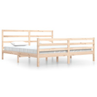 Produktbild för Sängram massiv furu 200x200 cm