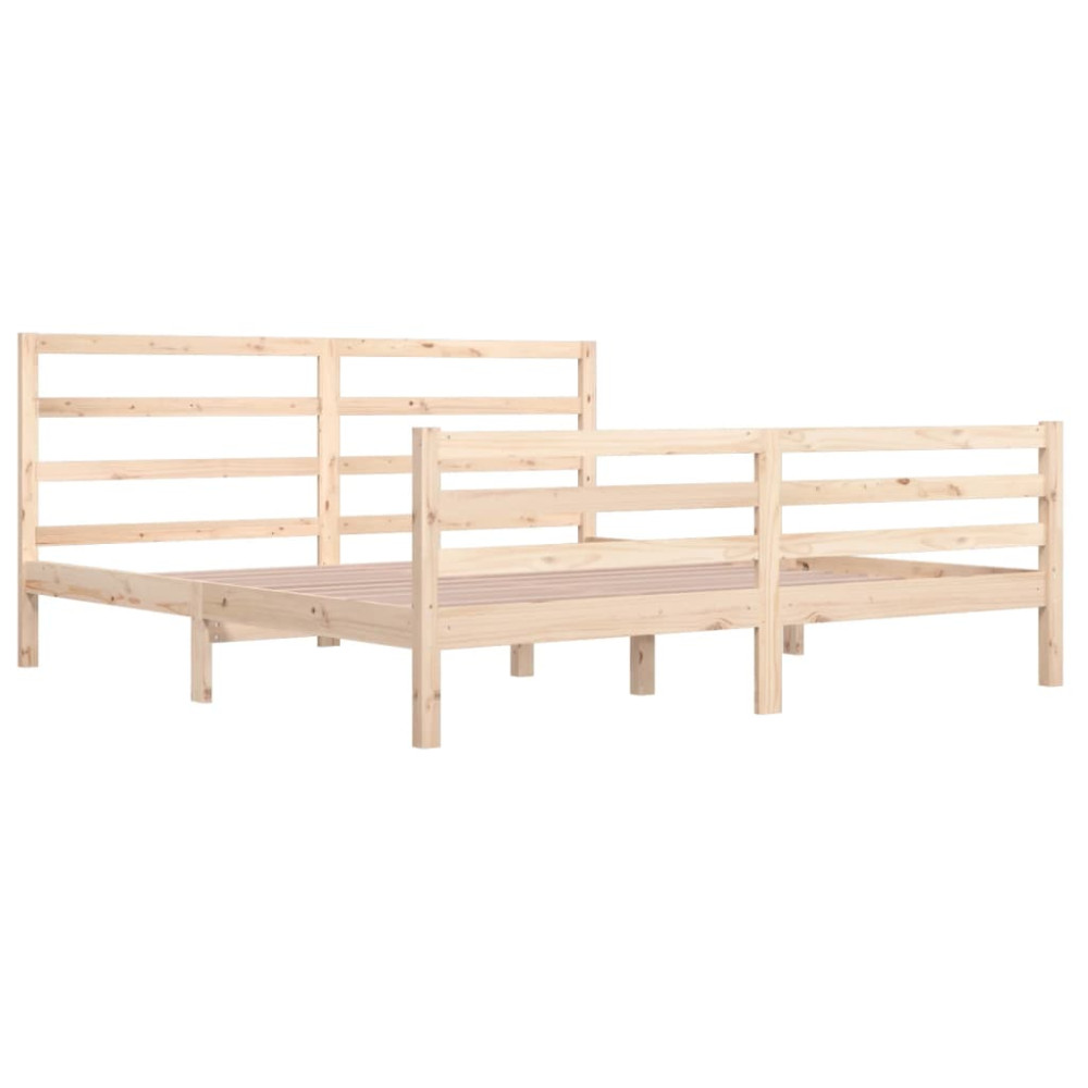 Produktbild för Sängram massiv furu 200x200 cm