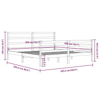Produktbild för Sängram massiv furu 200x200 cm