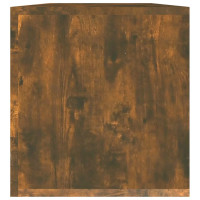 Produktbild för Vinylhylla rökfärgad ek 71x34x36 cm konstruerat trä
