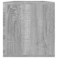 Produktbild för Vinylhylla grå sonoma 71x34x36 cm konstruerat trä