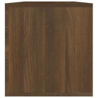 Miniatyr av produktbild för Vinylhylla brun ek 71x34x36 cm konstruerat trä