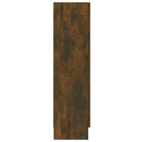 Produktbild för Vitrinskåp rökfärgad ek 82,5x30,5x115 cm konstruerat trä
