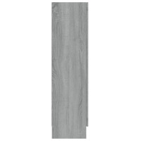 Produktbild för Vitrinskåp grå sonoma 82,5x30,5x115 cm konstruerat trä
