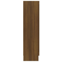 Produktbild för Vitrinskåp brun ek 82,5x30,5x115 cm konstruerat trä