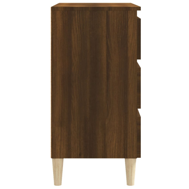 Produktbild för Byrå brun ek 60x35x69 cm konstruerat trä
