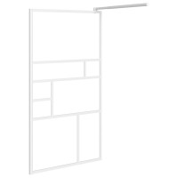 Produktbild för Duschvägg 90x195 cm ESG-glas vit