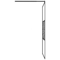Produktbild för Duschvägg 100x195cm ESG-glas med stendesign svart
