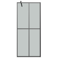 Produktbild för Duschvägg 90x195cm mörkt härdat glas