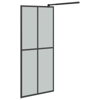 Produktbild för Duschvägg 90x195cm mörkt härdat glas