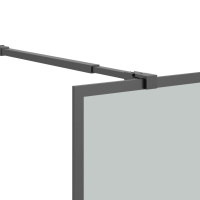 Produktbild för Duschvägg 90x195cm mörkt härdat glas