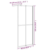 Produktbild för Duschvägg 90x195cm mörkt härdat glas
