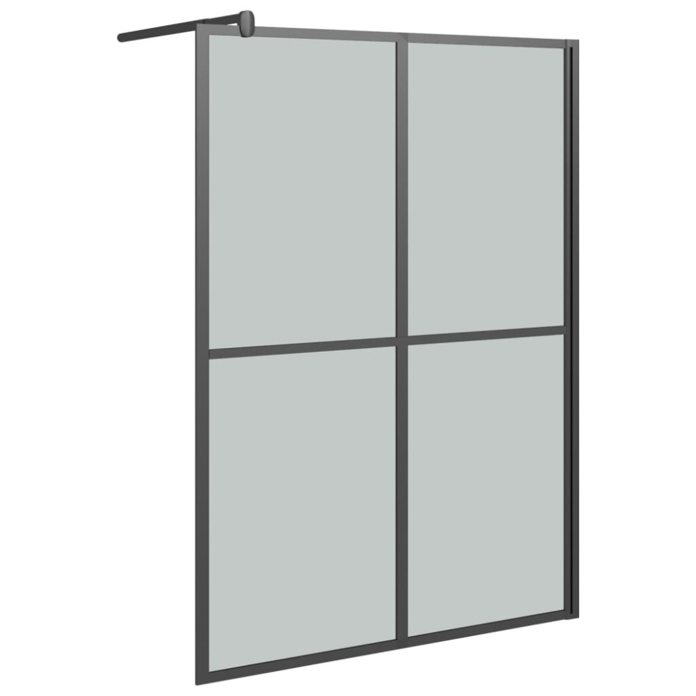 Produktbild för Duschvägg 140x195 cm mörkt härdat glas