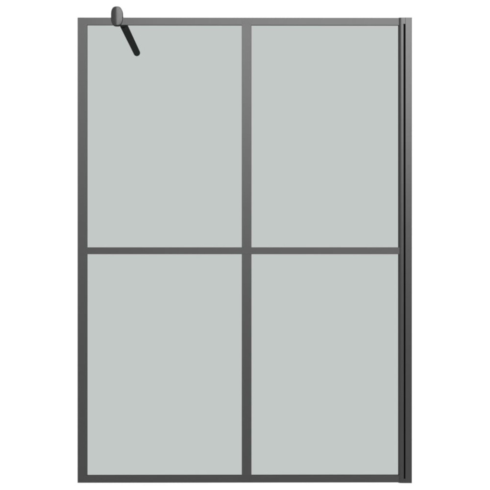 Produktbild för Duschvägg 140x195 cm mörkt härdat glas