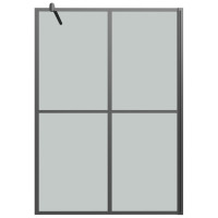 Produktbild för Duschvägg 140x195 cm mörkt härdat glas