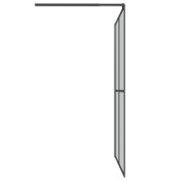 Produktbild för Duschvägg 140x195 cm mörkt härdat glas