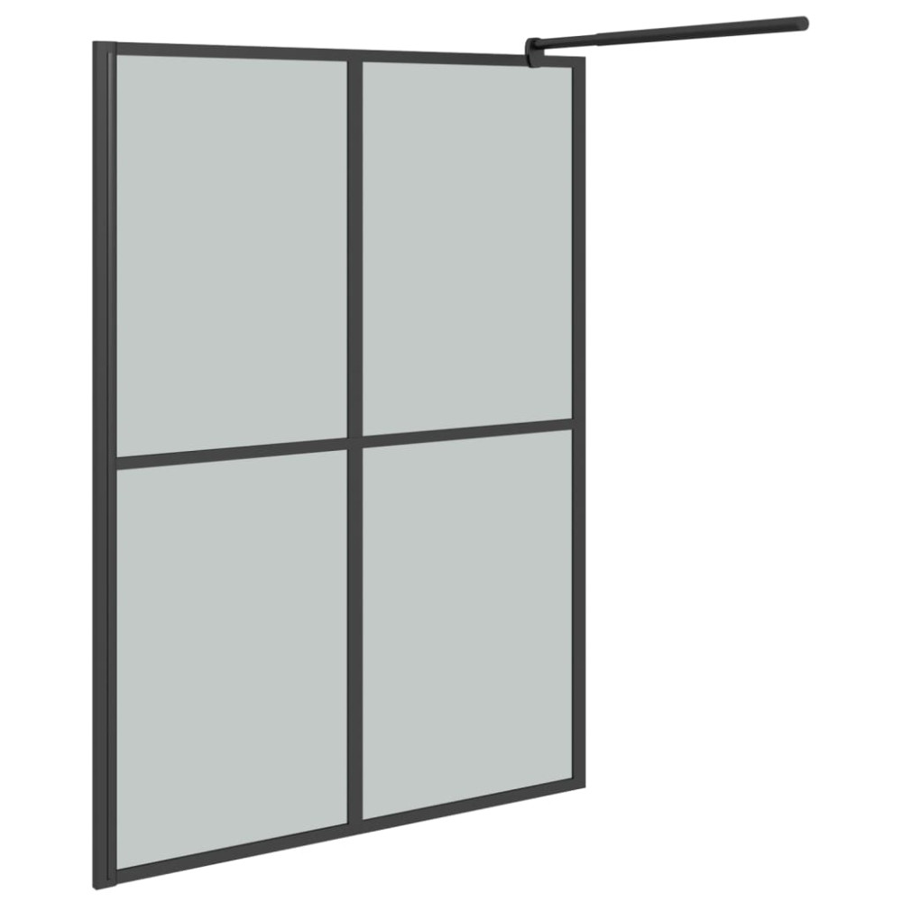 Produktbild för Duschvägg 140x195 cm mörkt härdat glas