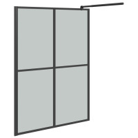 Produktbild för Duschvägg 140x195 cm mörkt härdat glas