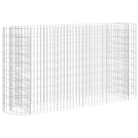 Produktbild för Planteringsgabion galvaniserat järn 190x50x100 cm