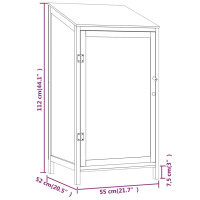 Produktbild för Trädgårdsbod 55x52x112 cm massivt granträ