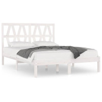 Produktbild för Sängram vit massiv furu 120x200 cmmassiv