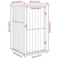 Produktbild för Trädgårdsskjul grön 88x89x161 cm galvaniserat stål