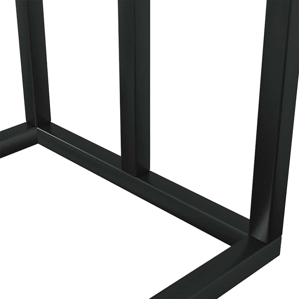 Produktbild för Fristående handdukshängare svart 48x24x79 cm järn