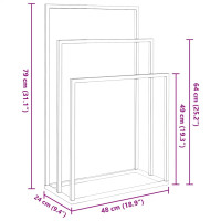 Produktbild för Fristående handdukshängare vit 48x24x79 cm järn