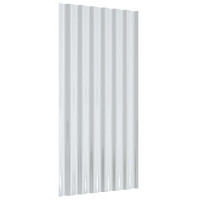 Produktbild för Takplåt 36 st pulverlackerat stål grå 80x36 cm