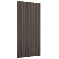 Produktbild för Takplåt 36 st galvaniserat stål brun 80x36 cm