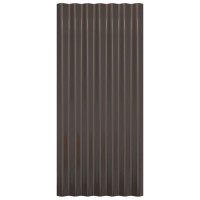 Produktbild för Takplåt 36 st galvaniserat stål brun 80x36 cm