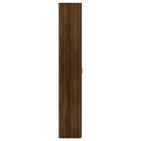 Produktbild för Kontorsskåp brun ek 60x32x190 cm konstruerat trä