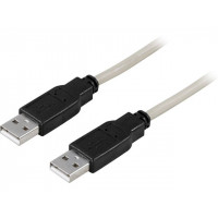 Miniatyr av produktbild för Kabel DELTACO USB 2.0 A-A 3m grå/svart