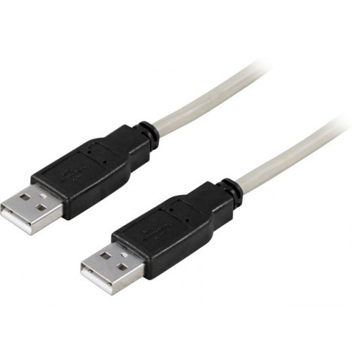 Deltaco Kabel DELTACO USB 2.0 A-A 3m grå/svart