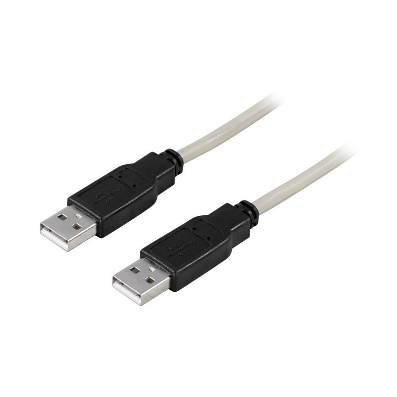 Produktbild för Kabel DELTACO USB 2.0 A-A 3m grå/svart