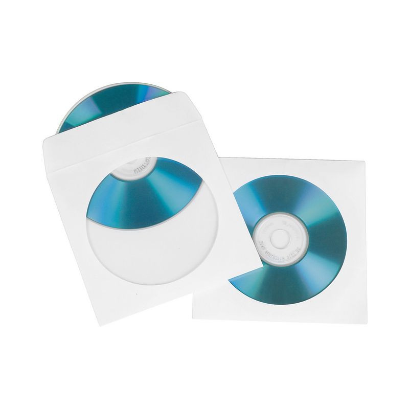 Produktbild för CD-Ficka HAMA papper 100/fp vit