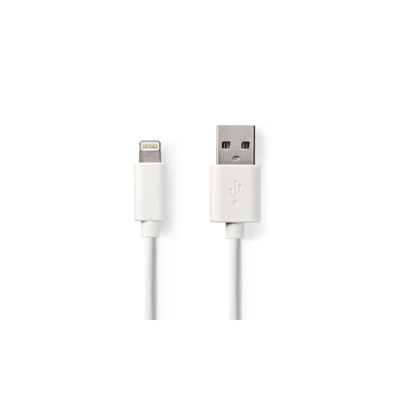 Produktbild för Kabel NEDIS Lightning - USB A 1m vit