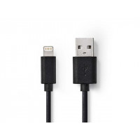 Produktbild för Kabel NEDIS Lightning - USB A 1m svart