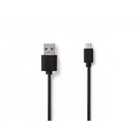 Produktbild för Kabel NEDIS USB-A ha - USB Micro B 1m sv