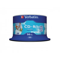 Miniatyr av produktbild för CD-R VERBATIM 700MB Printable 50/fp