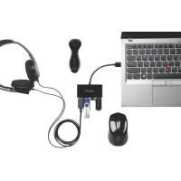 Produktbild för Hub KENSINGTON USB 3.0 4-Port svart