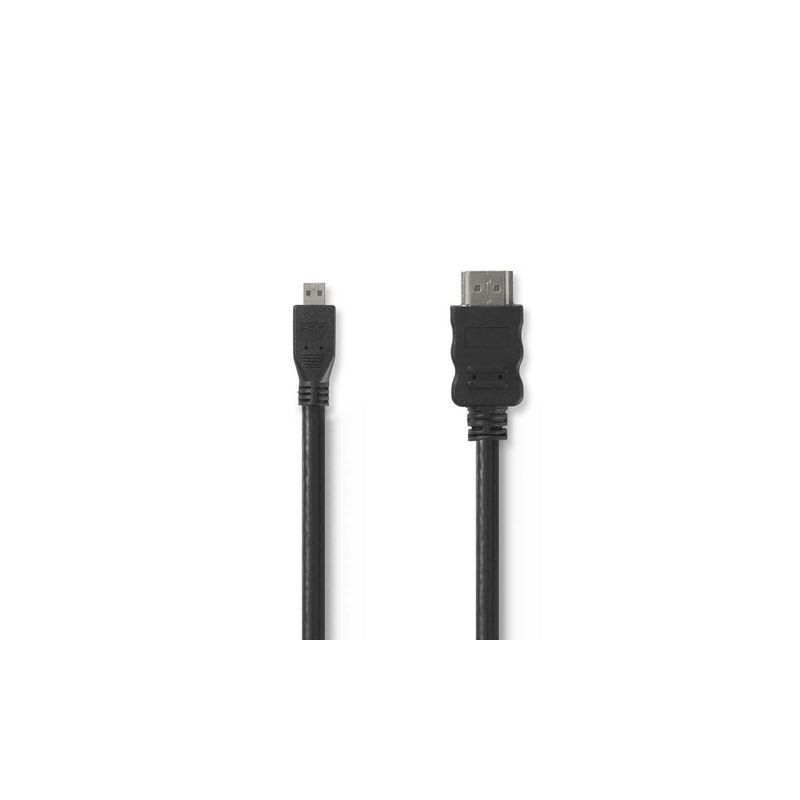 Produktbild för Kabel NEDIS HDMI - HDMI Micro 1,5m svart