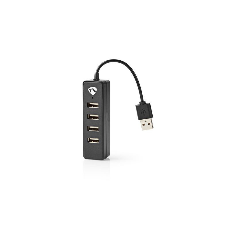 Produktbild för Hub NEDIS USB 4-port svart