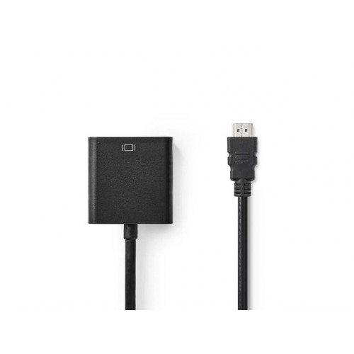 NEDIS Adapter NEDIS HDMI-VGA/3,5mm 0,2m svart