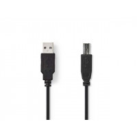 Produktbild för Kabel NEDIS USB 2.0 A-B 1m svart