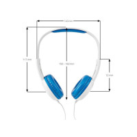 Produktbild för Hörlur NEDIS barn On-Ear 3,5mm blå