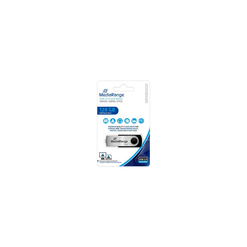 Produktbild för USB-Minne MEDIARANGE USB 2.0 128GB